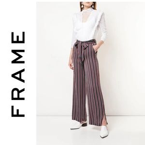FRAME high waist satin pant